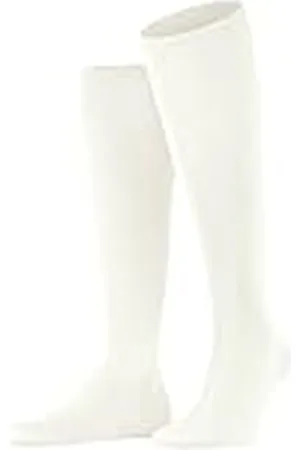 Falke Herr Climate Wool hållbar Lyocell ull förstärkta herrstrumpor utan mönster andas miljövänliga 1 par strumpor, vita (off-White 2040), 41–42