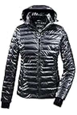 Killtec Ksw 283 Wmn quiltad jacka för kvinnor, skidjacka med avtagbar huva och snöfångare