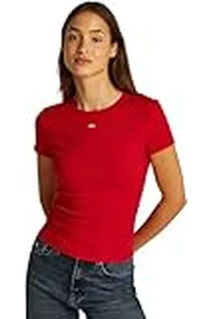 Tommy Hilfiger Dam TJW Slim Essential Rib SS DW0DW17383 S/S t-shirt, , S, , S