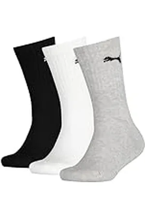 PUMA Barn sportstrumpor (3-par-pack), Grå/vit/svart, 38