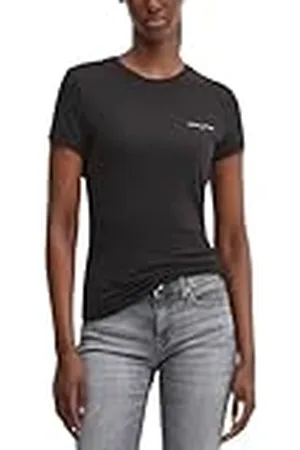 Tommy Hilfiger Dam TJW smal linjär T-tröja DW0DW18785 S/S t-shirt, , S, , S