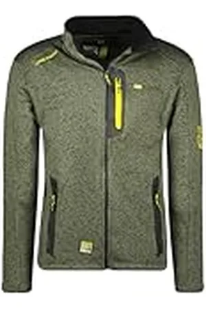 Geographical Norway Herrars studsmatta tunn fleece varm dragkedja - höst vinter vår varma herrjacka - långärmad tröja päls mjuk komfort utomhus (grå), , S
