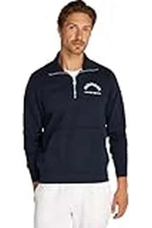 Tommy Hilfiger Herr RUNDALL STAND COLLAR ZIP halv dragkedja tröja, öken himmel, XS, , XS