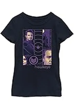 Fifth Sun Marvel Hawkeye Hawkeye Panel T-shirt för flickor, , XS, , XS