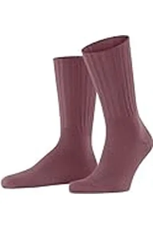 Falke Nelson herrstrumpor andningsbara klimatreglerande luktneutraliserande ull utan elastisk förstärkt slitstark tjock varm extra mjuk ribbad enkel perfekt för vardaglig affärslook 1 par, Rosa (Roan