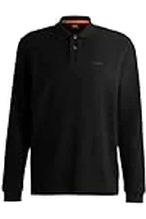 HUGO BOSS Petempestolong pikétröja för män i bomullsblandning, , 3XL