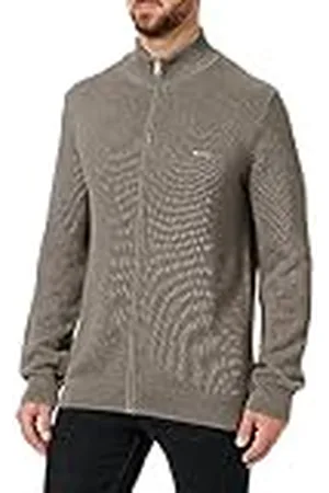 GANT Herr bomull piké dragkedja kofta, , 5XL