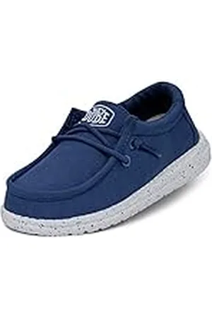 Hey dude Wally Youth Slub Canvas mockasin, äkta blå, 31 EU, , 31 EU