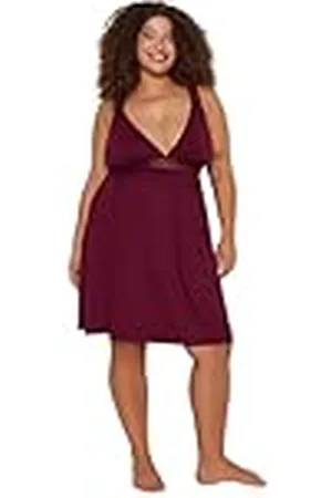 Trendyol Kvinnor Mini Basic Avslappnad Fit Knit Plus Storlek Nattlinne Avslappnad Dam, , XL