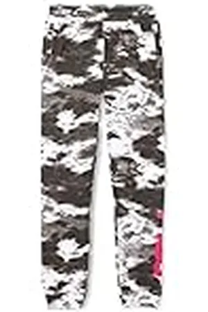 Fila Unisex barn SEEG Classic Logo Sweat fritidsbyxor, Black Smoke AOP, 170/176