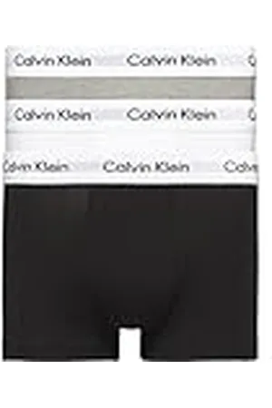 Calvin Klein 3-pack boxershorts med låg midja - bomullsboxershorts för män, svart/vit/gråmelerad (3-pack)