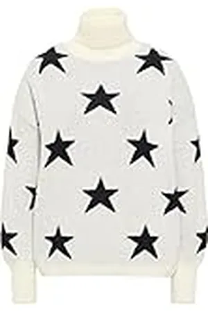 Nascita Stickad damtröja 23719581-NA03, ull vit svart, M/L, , M/L