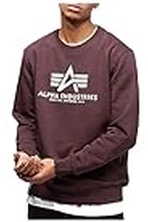 Alpha Industries Basic Sweatshirt för män Deep Maroon