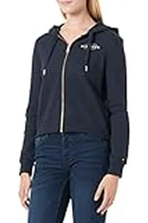 Tommy Hilfiger Dam Reg ny märkeströja med dragkedja tungvikt genom, ökenhimmel, L, , L