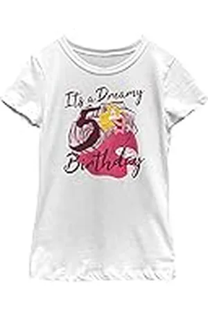 Disney Prinsessan Aurora Fifth Birthday Tjej Solid Crew T-shirt, , XS