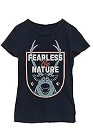 Disney Frozen 2 Fearless Nature Girl Solid Crew T-shirt, , XS
