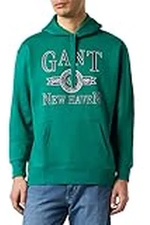 GANT Herr retro Crest huvtröja med huva, , standard, , L