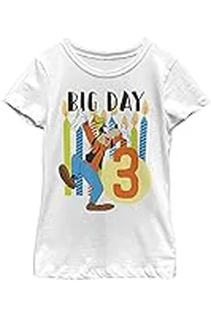 Disney Karaktärer Långben ljus tre flickor solid besättning t-shirt, , XS