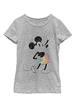 Disney Karaktärer batik Musse Pigg flicka ljung besättning t-shirt, , XS