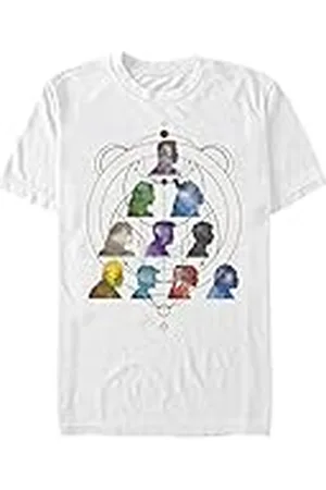 Marvel Unisex The Eternals Silhouette Heads Organic kortärmad T-shirt, , S, , S