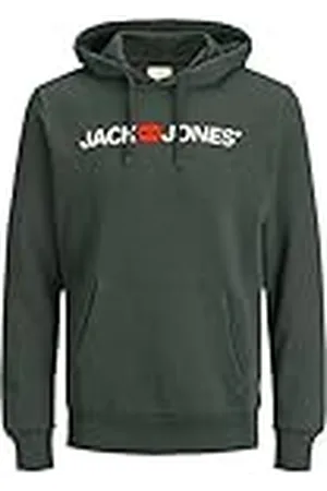 JACK & JONES Huvtröja för män logotyp huvtröja, , XXL