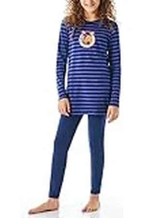 Schiesser Mädchen Schlafanzug Nachthemd mit Leggings lang - 100% Organic Bio Baumwolle - Größe 92 bis 140