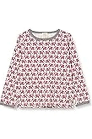 loud + proud Unisex barn långärmad med elefanttryck, GOTS certifierad t-shirt, , 122/128 cm