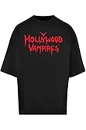 Merchcode T-shirt för män Hollywood Vampires – Logo Huge Tee, överdimensionerad passform, bomull 100 percent, XL, , XL