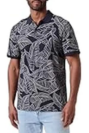 Only & Sons Onsvail Reg Ss AOP Polo Cs pikétröja för män, mörk marinblå, M