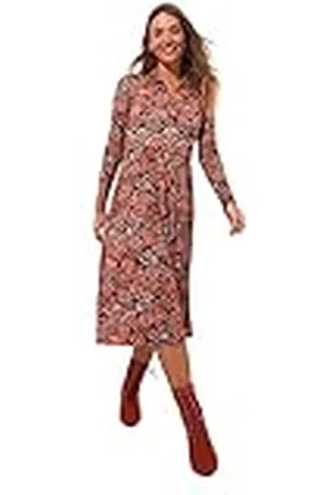 Joe Browns Dam blommig dragkedja fram supermjuk jersey midi-klänning ledig, , 40 SE