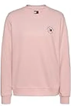 Tommy Hilfiger Kvinnor TJW REG ESSENTIELL LOGO 2 CREW pullover tröja, rosa, L, , L