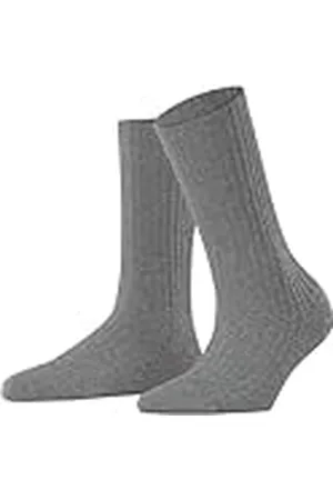 Falke Damstrumpor Cosy Wool Boot W SO ull enfärgad 1 par, grå (Light Grey Melange 3390) nya – miljövänliga, 35–38, , 35-38 EU