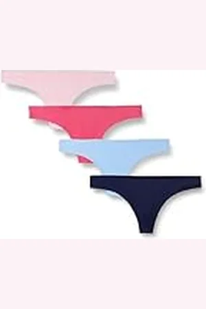 Amazon Kvinnors sömlösa bundna stretch stringunderkläder, paket med 4, , Large