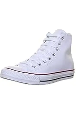 Converse All Star Hi-läder, unisex utomhussportskor för vuxna, Optisk vit, 9 UK