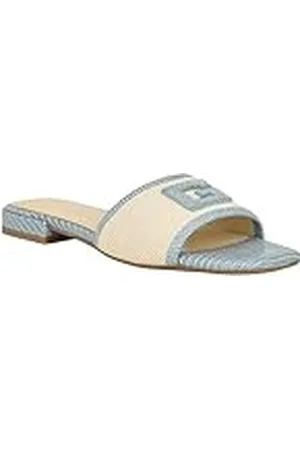 Guess Dam Tampa Flat Sandal, Ljusblå/Beige Multi, 5 UK, , 38 EU