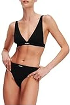 Karl Lagerfeld Essential Logo Plunge Bralette BH, , XL