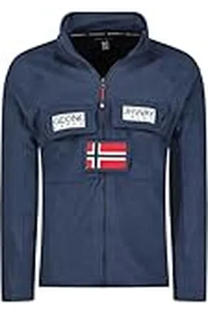 Geographical Norway Tantouna herr fz fin fleece varm dragkedja för herr - höst vinter vår varma herrjacka - långärmad mjuk päls komfort utomhus (marinblå L), , L