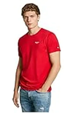 Pepe Jeans Herr ORIGINAL BASIC 3N T-shirt, röd (RUGBY RÖD), S, , S
