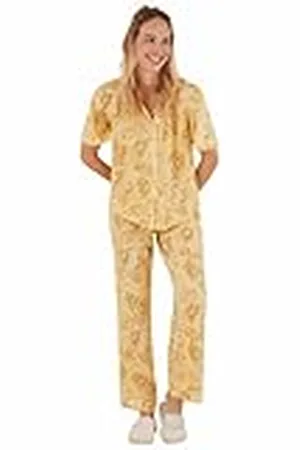 Women secret Pyjamas Lång tröja Blommor Gul, , L