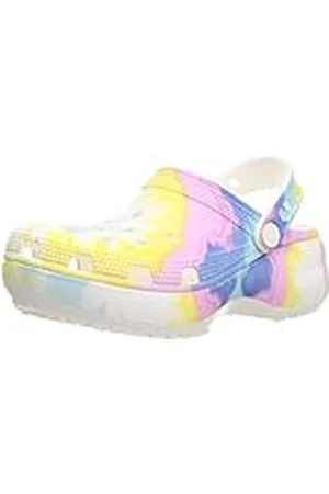 Crocs Classic Platform Tie-Dye Graphic Clog, dam Träskor, , 34/35 EU