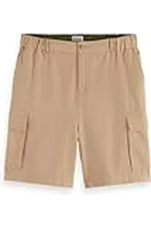 Scotch&Soda Bomullslinne avslappnad passform cargoshorts, , L