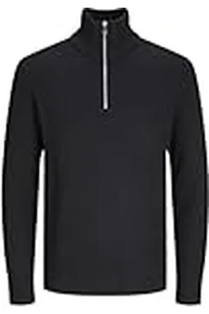 JACK & JONES Herr Jjeperfect stickad halv dragkedja Sn jumper, , XS