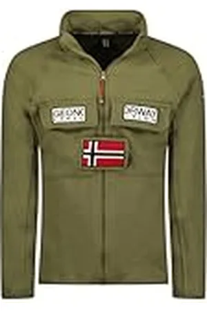Geographical Norway Tantouna herr fz fin fleece varm dragkedja för herr - höst vinter vår varma herrjacka - lång ärm mjuk päls komfort utomhus (khaki XL), , XL
