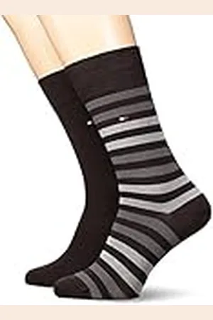 Tommy Hilfiger Set med 2 par Duo Stripe-strumpor – svart herr, , 43/46 EU