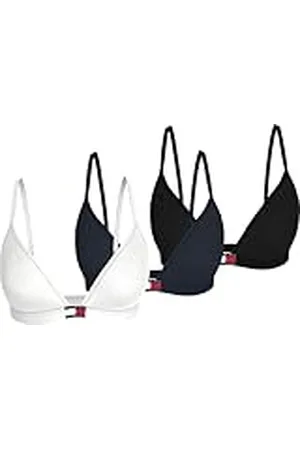 Tommy Hilfiger Dam 3-PACK TRIANGLE UW0UW05747, grön, L, Grön (svart/marinblå rib/vit), L
