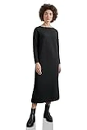 Street one Party Shiny Rib Dress solid, , 36