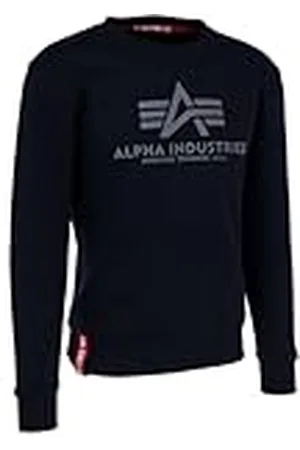 Alpha Industries Sweatshirt för män basic reflekterande tryck, , M