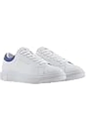 Armani Exchange ActionLeather,Sidelogo, laceup sneakers, OP.WHITE MAZAR.BLUE, 43 EU, , 43 EU