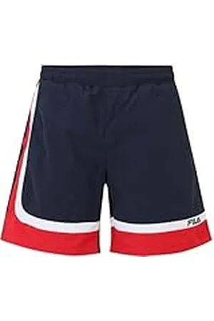 Fila SCICLI Blocked Beach Shorts-Black Iris-True Röd-Ljus Vit L, , L