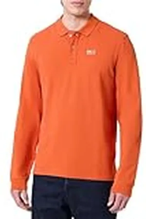 Napapijri Eruggy Long Sleeve Pikétröja Orange Storlek L, , L